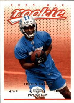 #397 Travis Anglin - Detroit Lions - 2003 Upper Deck MVP Football