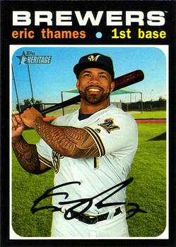 #397 Eric Thames - Milwaukee Brewers - 2020 Topps Heritage Baseball