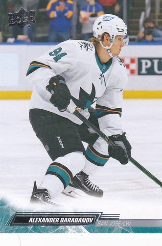 #398 Alexander Barabanov - San Jose Sharks - 2022-23 Upper Deck Hockey