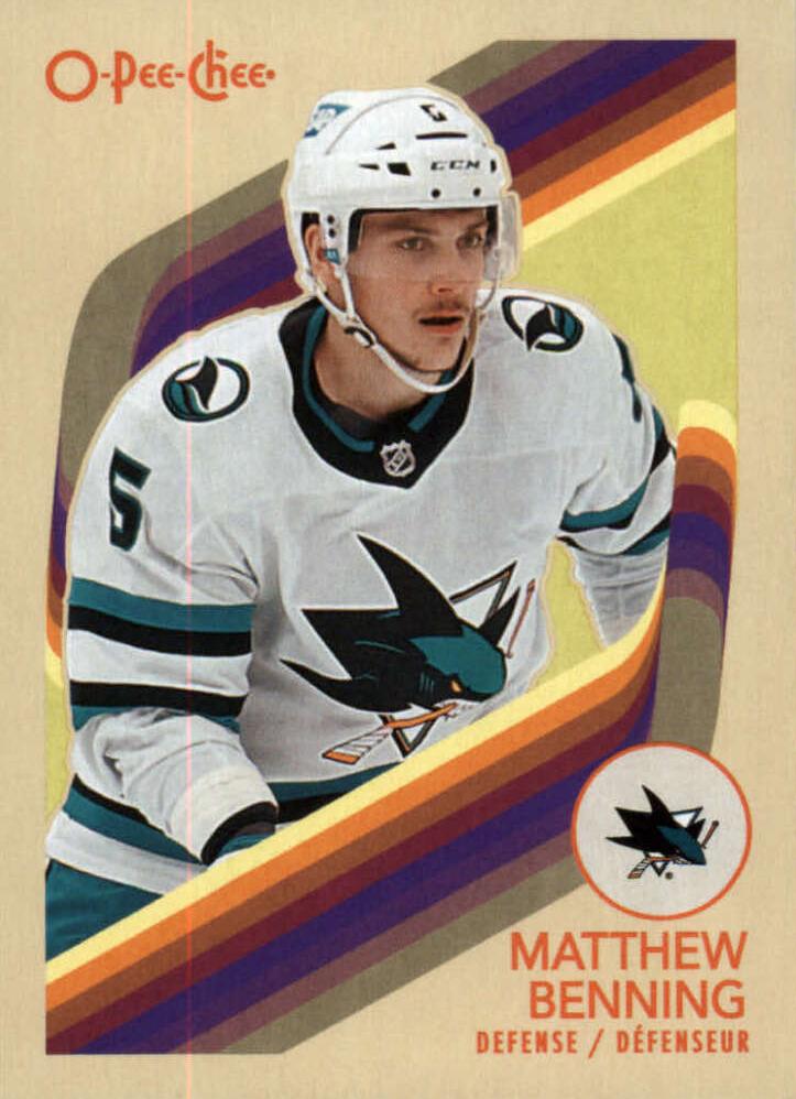 #398 Matt Benning - San Jose Sharks - 2023-24 O-Pee-Chee - Retro Hockey