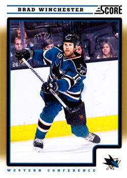 #398 Brad Winchester - San Jose Sharks - 2012-13 Score - Gold Rush Hockey
