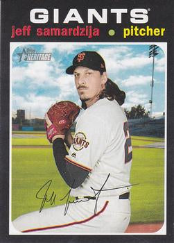 #399 Jeff Samardzija - San Francisco Giants - 2020 Topps Heritage Baseball