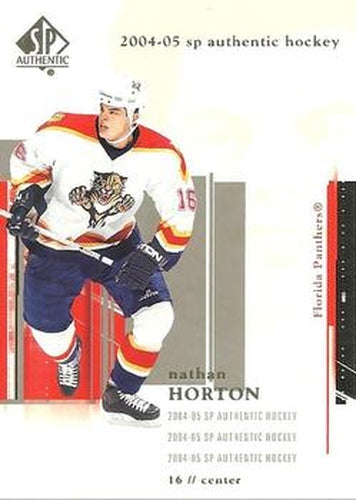 #39 Nathan Horton - Florida Panthers - 2004-05 SP Authentic Hockey