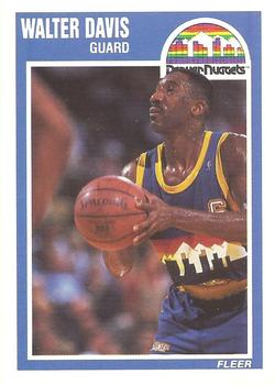 #39 Walter Davis - Denver Nuggets - 1989-90 Fleer Basketball