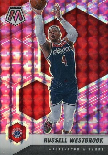 #39 Russell Westbrook - Washington Wizards - 2020-21 Panini Mosaic - Mosaic Camo Pink Basketball