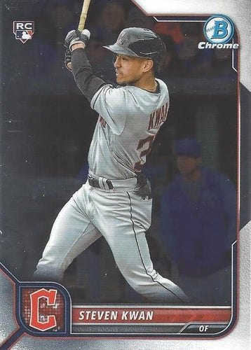 #39 Steven Kwan - Cleveland Guardians - 2022 Bowman Chrome Baseball