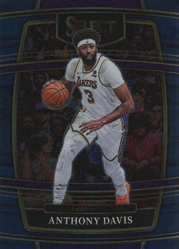 #39 Anthony Davis - Los Angeles Lakers - 2021-22 Panini Select - Blue Basketball