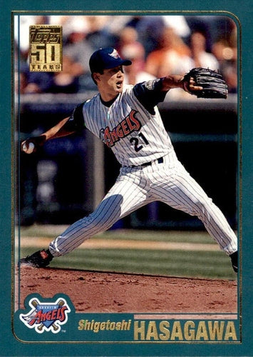 #39 Shigetoshi Hasegawa - Anaheim Angels - 2001 Topps Baseball