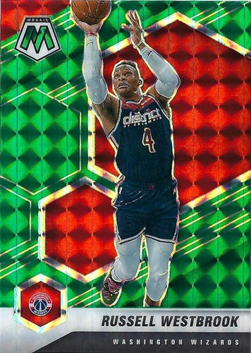 #39 Russell Westbrook - Washington Wizards - 2020-21 Panini Mosaic - Mosaic Green Basketball