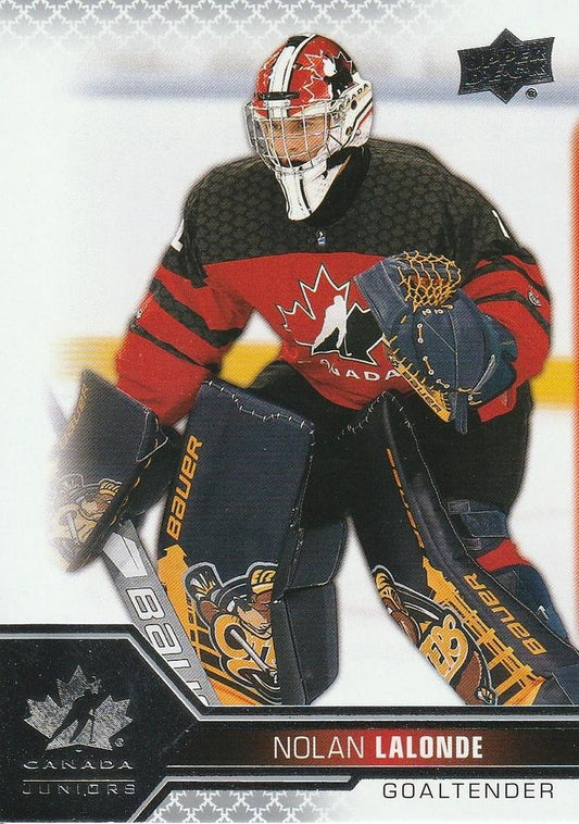 #39 Nolan Lalonde - Canada - 2022-23 Upper Deck Team Canada Juniors Hockey