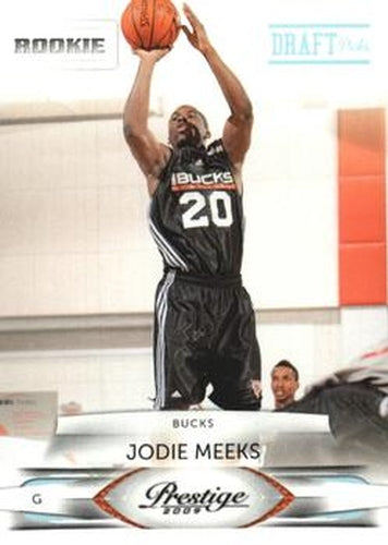 #189 Jodie Meeks - Milwaukee Bucks - 2009-10 Panini Prestige - Draft Picks Light Blue Basketball