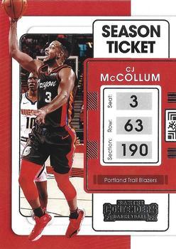 #39 CJ McCollum - Portland Trail Blazers - 2021-22 Panini Contenders Basketball