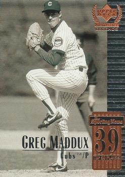 #39 Greg Maddux - Chicago Cubs / Atlanta Braves - 1999 Upper Deck Century Legends Baseball