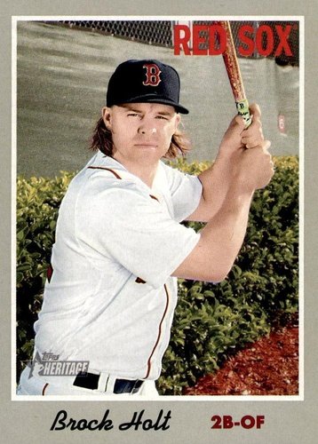 #39 Brock Holt - Boston Red Sox - 2019 Topps Heritage Baseball