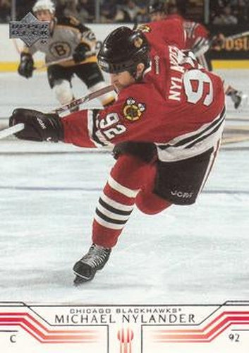 #39 Michael Nylander - Chicago Blackhawks - 2001-02 Upper Deck Hockey