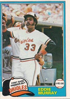 #39 Eddie Murray - Baltimore Orioles - 1981 O-Pee-Chee - Gray Back Baseball