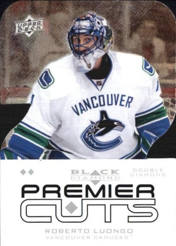 #PDC39 Roberto Luongo - Vancouver Canucks - 2008-09 Upper Deck Black Diamond - Premier Die Cut Hockey