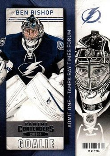 #39 Ben Bishop - Tampa Bay Lightning - 2013-14 Panini Contenders Hockey