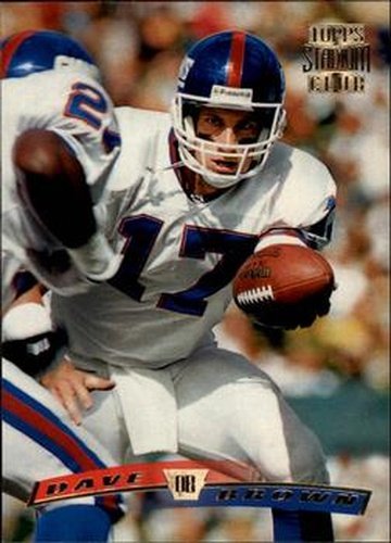 #39 Dave Brown - New York Giants - 1996 Stadium Club Football