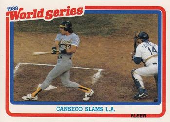 #3 Canseco Slams L.A. - Oakland Athletics - 1989 Fleer - World Series Baseball