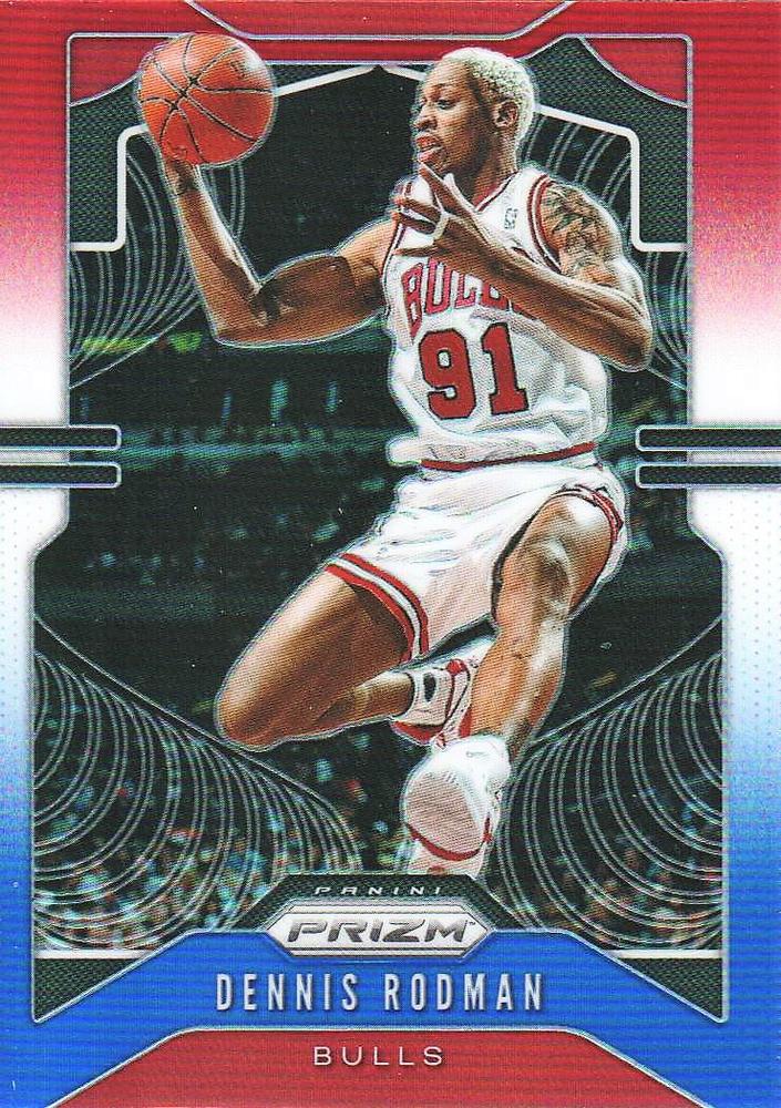 #3 Dennis Rodman - Chicago Bulls - 2019-20 Panini Prizm - Prizms Red White and Blue Basketball