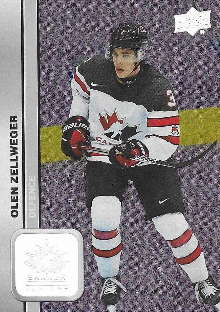 #3 Olen Zellweger - Canada - 2023 Upper Deck Team Canada Juniors - Patterned Foilboard Hockey