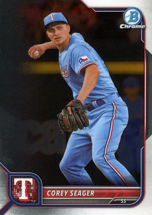 #3 Corey Seager - Texas Rangers - 2022 Bowman Chrome Baseball