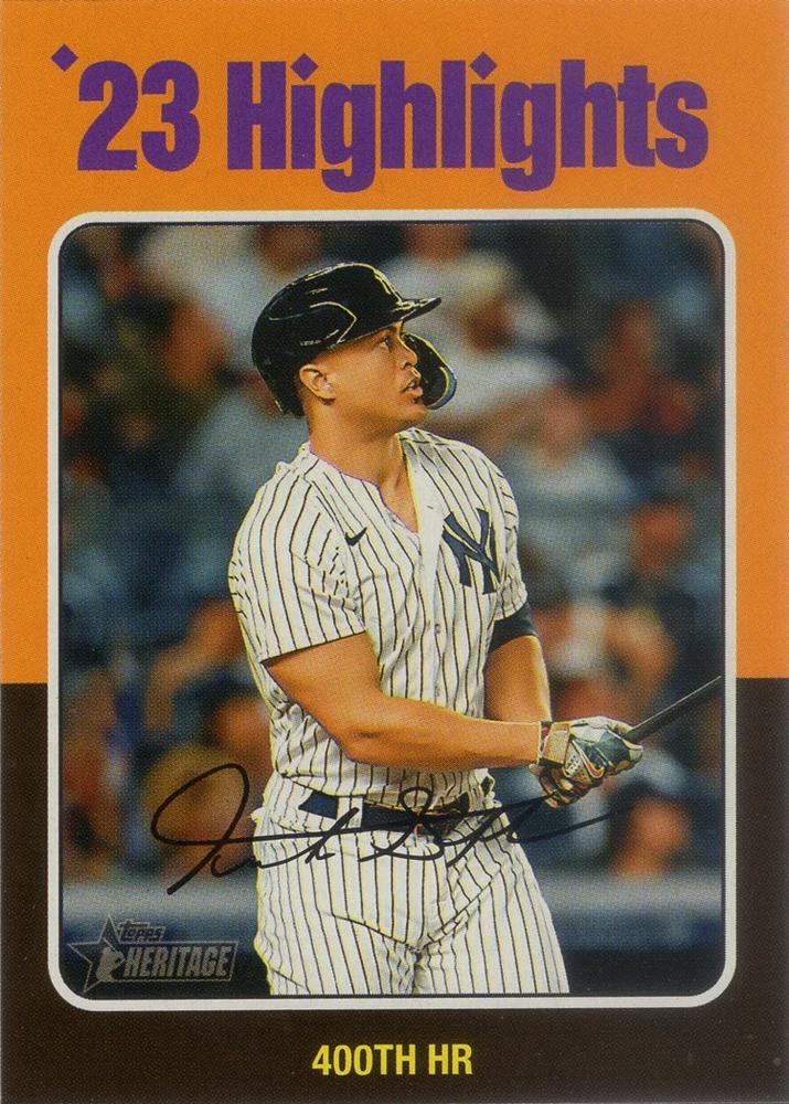 #3 400th HR (Giancarlo Stanton) - New York Yankees - 2024 Topps Heritage Baseball