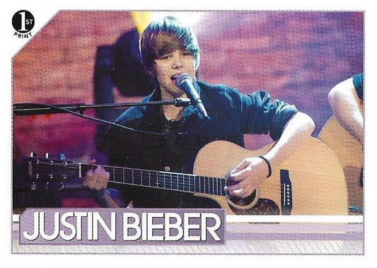 #3 Having a flair for comedy, Justin smashed his - 2010 Panini Justin Bieber
