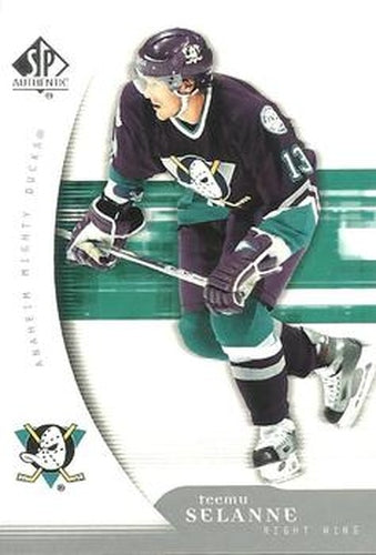 #3 Teemu Selanne - Anaheim Mighty Ducks - 2005-06 SP Authentic Hockey