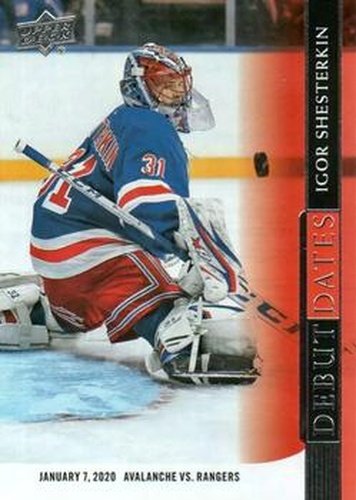 #DD-3 Igor Shesterkin - New York Rangers - 2020-21 Upper Deck - Debut Dates Hockey