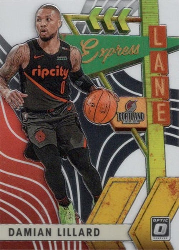 #3 Damian Lillard - Portland Trail Blazers - 2019-20 Donruss Optic - Express Lane Basketball