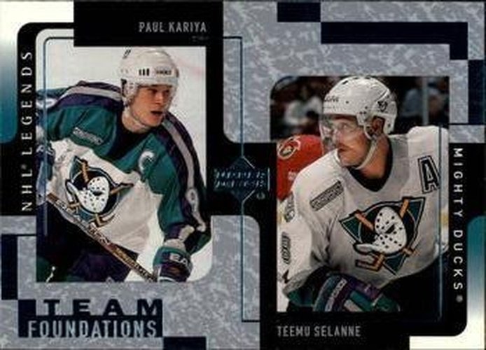 #3 Paul Kariya / Teemu Selanne - Anaheim Mighty Ducks - 2000-01 Upper Deck Legends Hockey