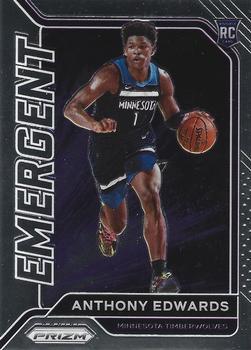 #3 Anthony Edwards - Minnesota Timberwolves - 2020-21 Panini Prizm - Emergent Basketball