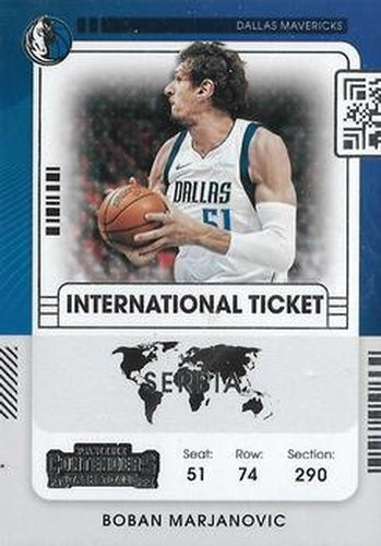#3 Boban Marjanovic - Dallas Mavericks - 2021-22 Panini Contenders - International Ticket Basketball