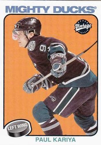 #3 Paul Kariya - Anaheim Mighty Ducks - 2001-02 Upper Deck Vintage Hockey