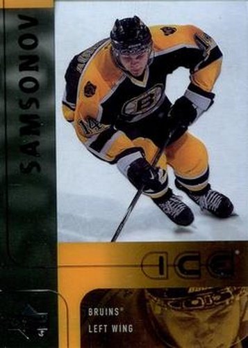 #3 Sergei Samsonov - Boston Bruins - 2001-02 Upper Deck Ice Hockey