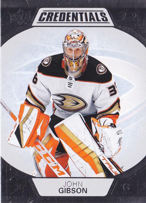 #3 John Gibson - Anaheim Ducks - 2022-23 Upper Deck Credentials Hockey