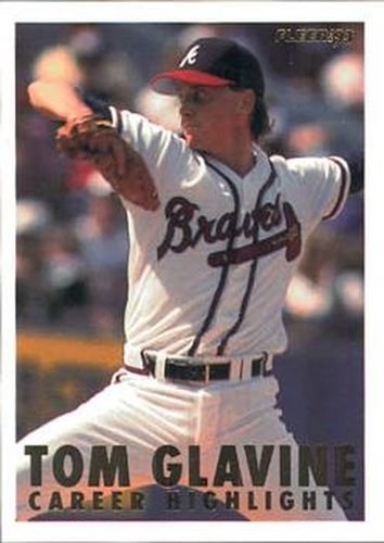 #3a Tom Glavine - Atlanta Braves - 1993 Fleer - Tom Glavine Career Highlights Baseball