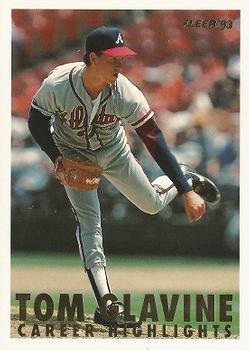 #3b Tom Glavine - Atlanta Braves - 1993 Fleer - Tom Glavine Career Highlights Baseball