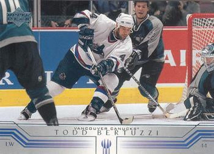 #401 Todd Bertuzzi - Vancouver Canucks - 2001-02 Upper Deck Hockey