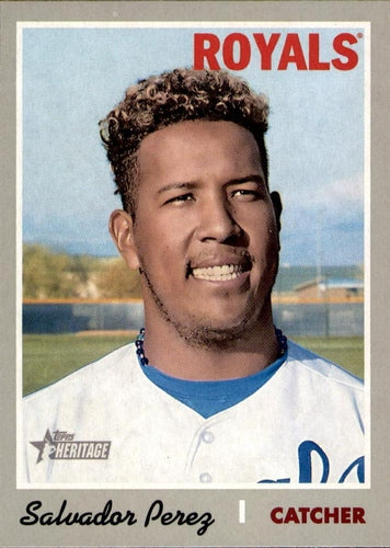 #402 Salvador Perez - Kansas City Royals - 2019 Topps Heritage Baseball