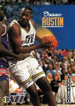 #402 Isaac Austin - Utah Jazz - 1992-93 SkyBox Basketball