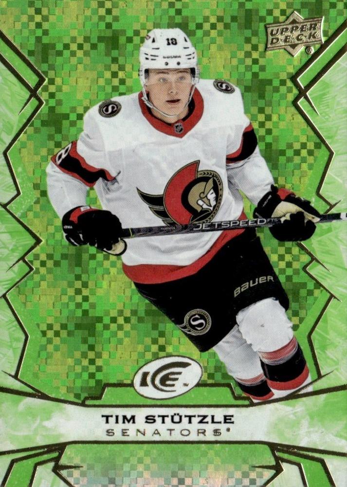 #2 Tim Stutzle - Ottawa Senators - 2022-23 Upper Deck Ice - Green Hockey