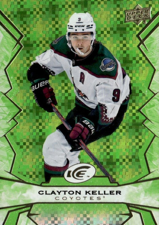 #9 Clayton Keller - Arizona Coyotes - 2022-23 Upper Deck Ice - Green Hockey