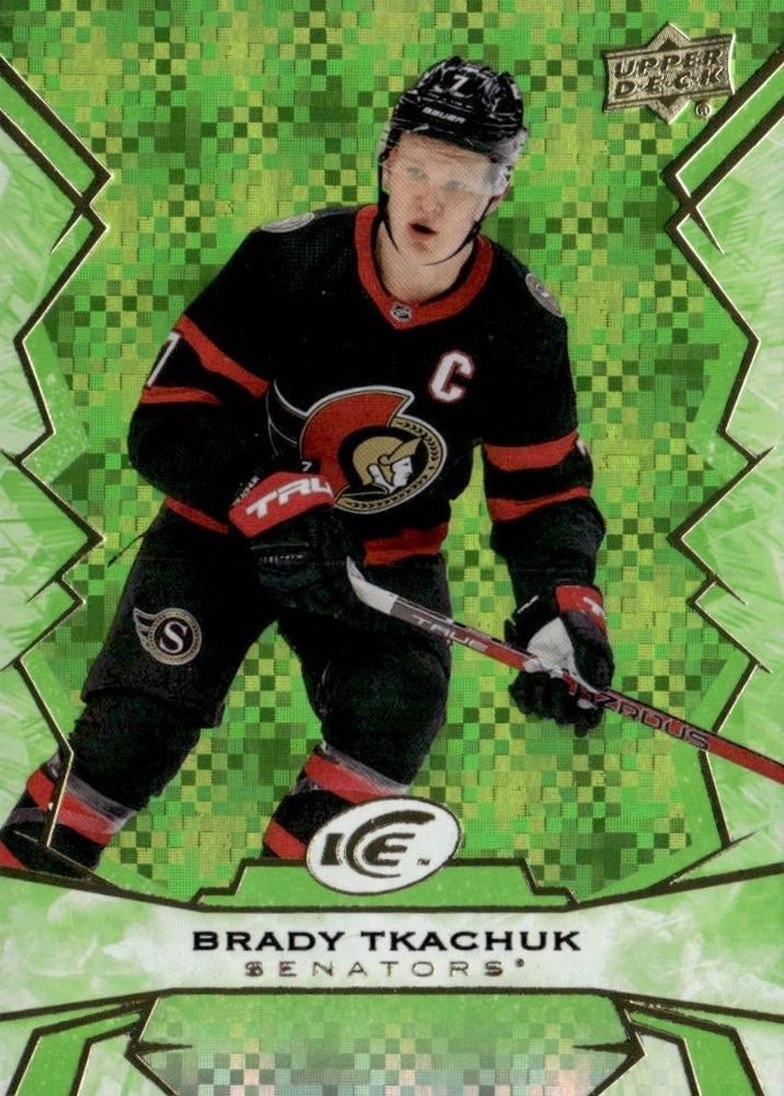 #17 Brady Tkachuk - Ottawa Senators - 2022-23 Upper Deck Ice - Green Hockey