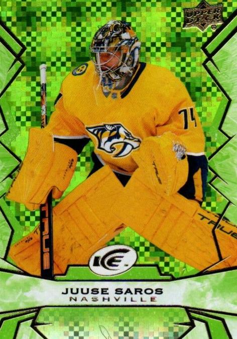 #100 Juuse Saros - Nashville Predators - 2022-23 Upper Deck Ice - Green Hockey