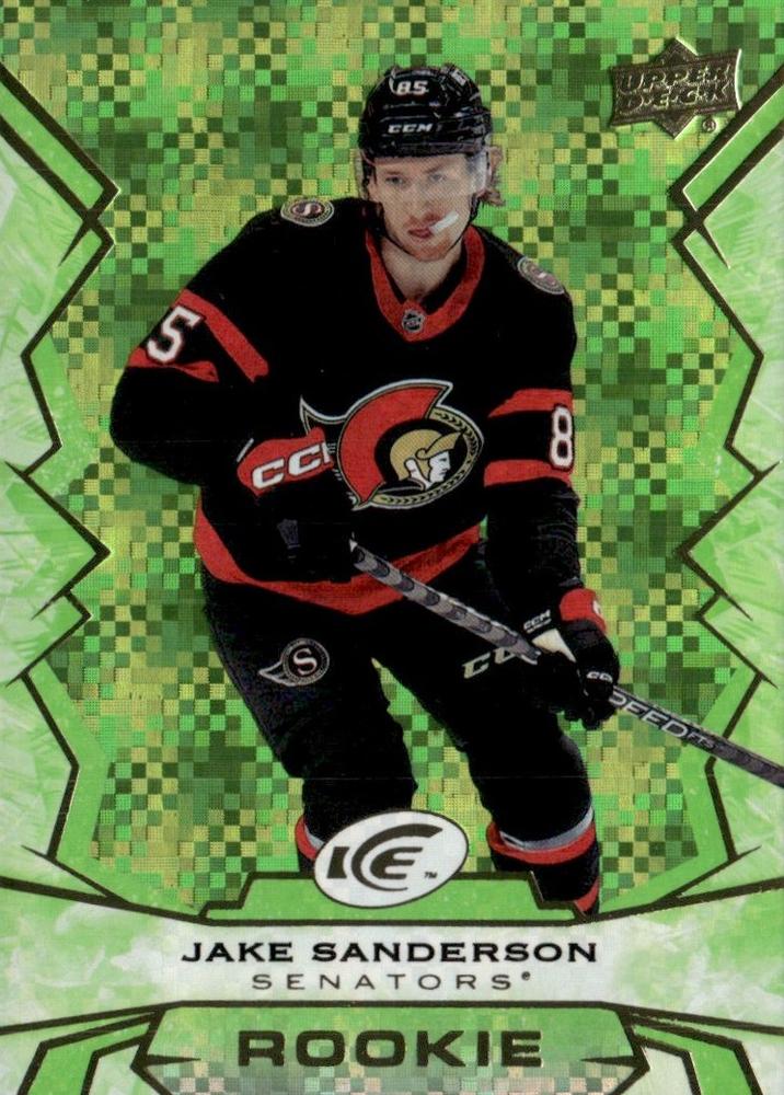 #108 Jake Sanderson - Ottawa Senators - 2022-23 Upper Deck Ice - Green Hockey
