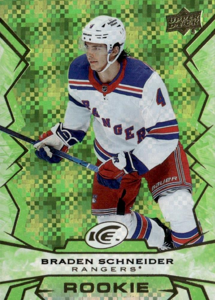 #119 Braden Schneider - New York Rangers - 2022-23 Upper Deck Ice - Green Hockey