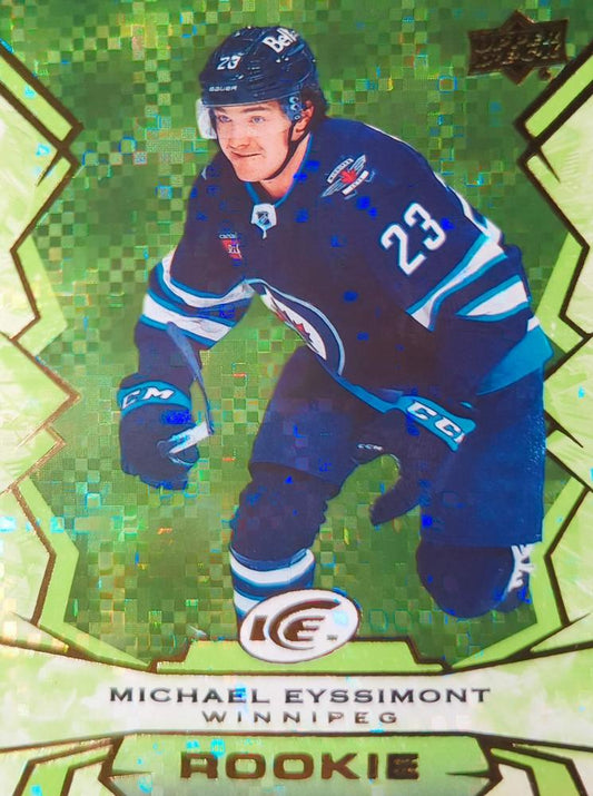 #142 Michael Eyssimont - Winnipeg Jets - 2022-23 Upper Deck Ice - Green Hockey